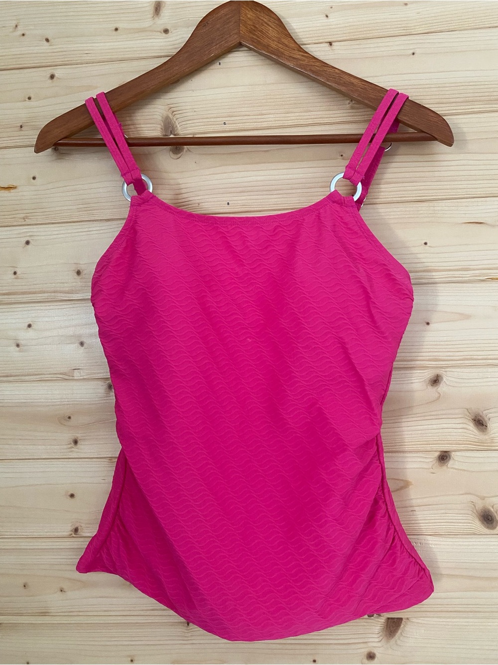 Bal Harbour Swim Tankini Top Size S 4-6 Hot Pink NWOT Beach Resort Swimwear
